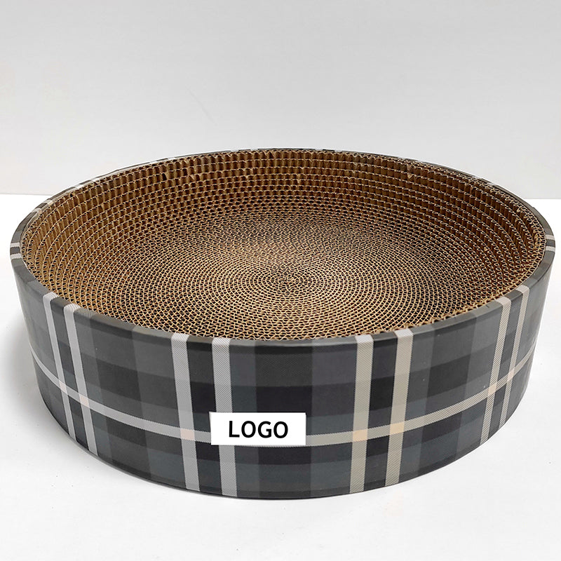 LIMING Round cat bed Cat scratch board Corrugated paper Cat claw board grinding claw board 39.5*39.5*10cm