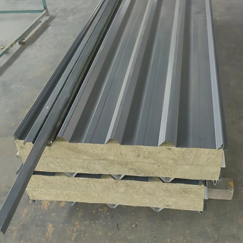 MEIHUA Rock wool/foam Sandwich panels Fireproof rock wool sandwich tile mechanism rock wool corrugated board