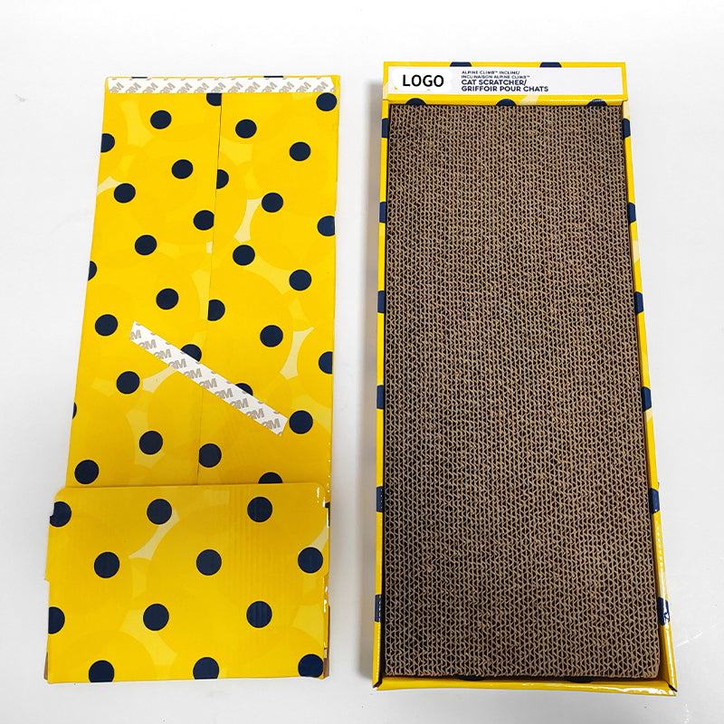 LIMING Folding Triangle Cat Grab Board Corrugated paper Cat claw board grinding claw board Folding: 51 * 21 * 5.8cm Unfolding: 47 * 21 * 22cm