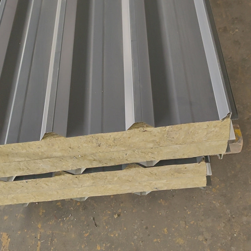 MEIHUA Rock wool/foam Sandwich panels Fireproof rock wool sandwich tile mechanism rock wool corrugated board
