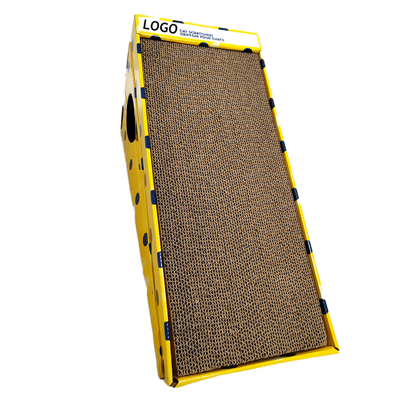 LIMING Folding Triangle Cat Grab Board Corrugated paper Cat claw board grinding claw board Folding: 51 * 21 * 5.8cm Unfolding: 47 * 21 * 22cm