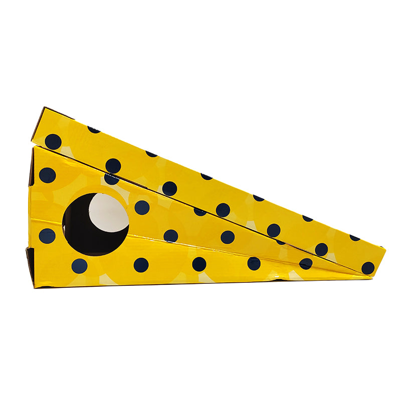 LIMING Folding Triangle Cat Grab Board Corrugated paper Cat claw board grinding claw board Folding: 51 * 21 * 5.8cm Unfolding: 47 * 21 * 22cm