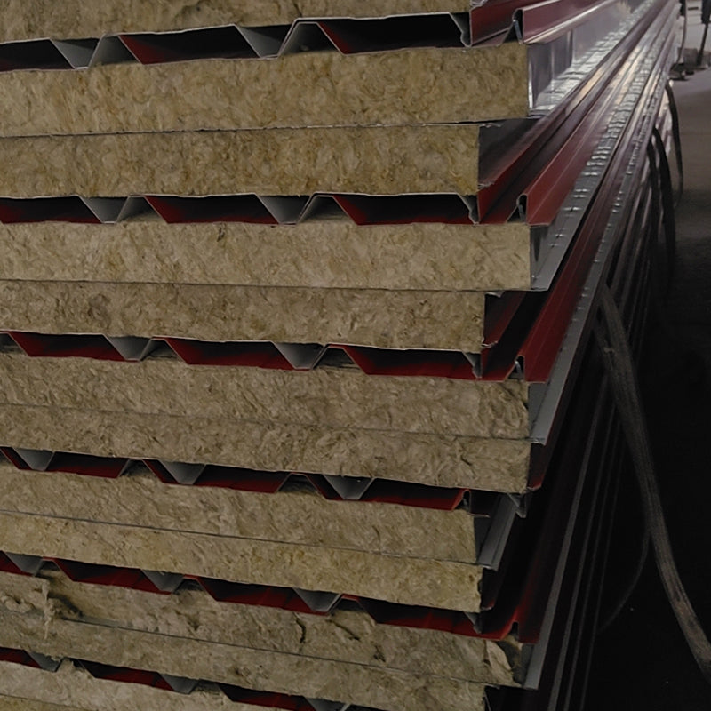 MEIHUA Rock wool/foam Sandwich panels Fireproof rock wool sandwich tile mechanism rock wool corrugated board