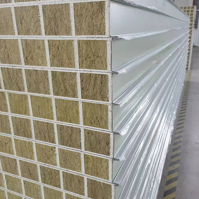 MEIHUA Rock wool/foam Sandwich panels  Fireproof rock wool sandwich tile mechanism rock wool corrugated board